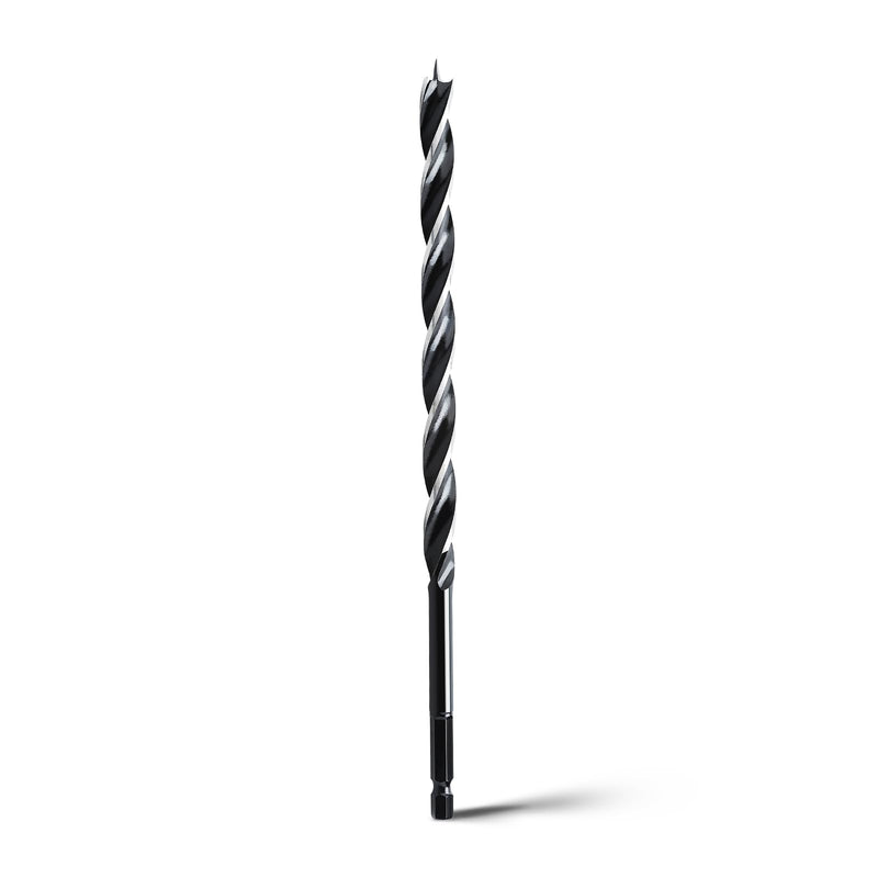 [Australia - AusPower] - 3/8" x 9" Auger Drill Bit for Wood,1/4" Quick Change Hex Shank Tri Flute Wood Drill Bit for Soft and Hard Wood,Plastic,Drywall and Composite Materials 3/8 in 9" 