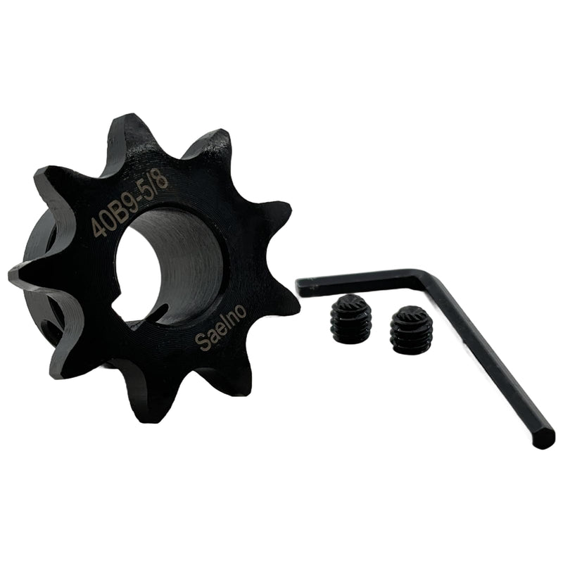 [Australia - AusPower] - #40 Roller Chain Sprocket Type B 5/8 inch Bore 9 Tooth, Hardened Antirust 1045 Steel Drive Sprockets 40B9-5/8 