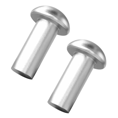 ALLCLEAN solid aluminum brazier head rivets, 3/16-inch diameter x 1/2-inch length, pack of 150