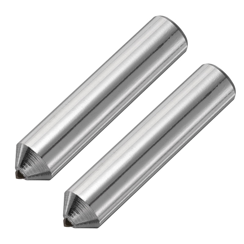 [Australia - AusPower] - uxcell 2pcs Diamond Dressers, 10mm x 45mm (13/32" x 1-3/4") Single Tapered Point Grinding Wheel Round Pen Welded Diamond Dressing Tools, Silver Tone 