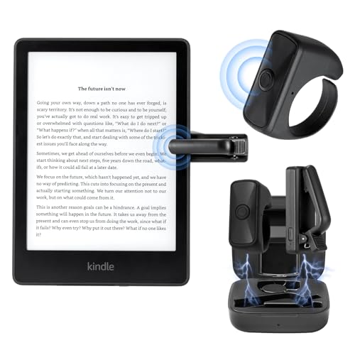 CoBak Remote Control Page Turner for Kindle Paperwhite Ipad Oasis Kobo eReaders, Camera Camcorder Remote Controls, Long-Lasting Page Turner Clicker for Tablets Reading Novels with Charging Case, Black
