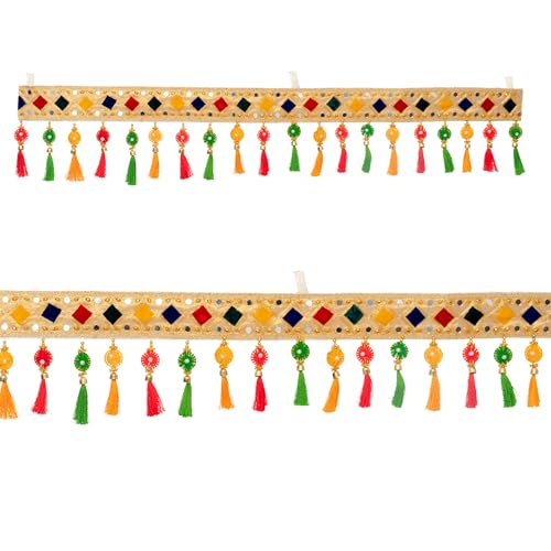 Toran Bandanwaar Decoration Traditional Decorative Hanging for Wall Door Home Temple Festival Wedding Function Party Décor and Gifting (Design-4) Design-4