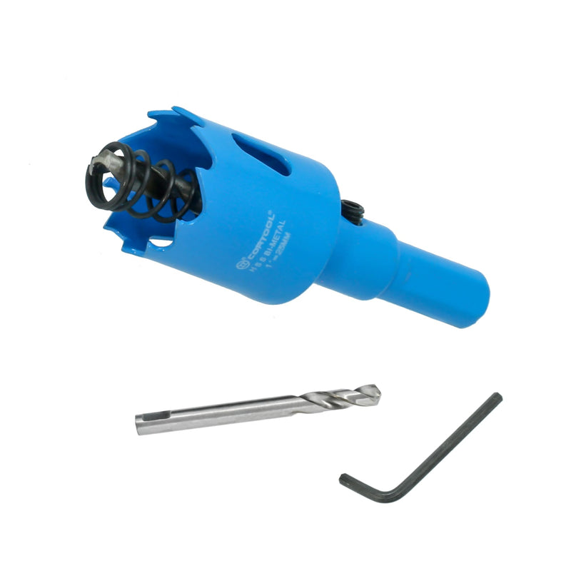[Australia - AusPower] - 1 Inch Hole Saw with Arbor for Metal and Wood Cutting, Bi-Metal Hole Cutter, 1" Hole Saw Kit for Drywall, Wood, PVC Boards, Fiberglass and Vent Pipes 1"（25mm） 