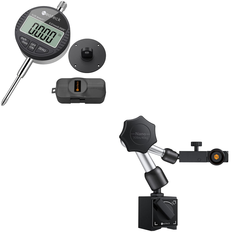 [Australia - AusPower] - Neoteck 1" Digital Indicator + 90lbs/40kg Magnetic Base Stand 