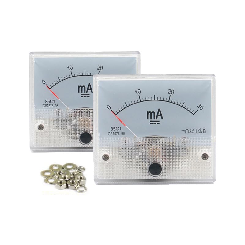 [Australia - AusPower] - 0-30mA DC Ammeter Analog Ammeter 2.5 Accuracy for Auto Circuit Measurement Tester,2 Pcs 2PCS 0-30mA 