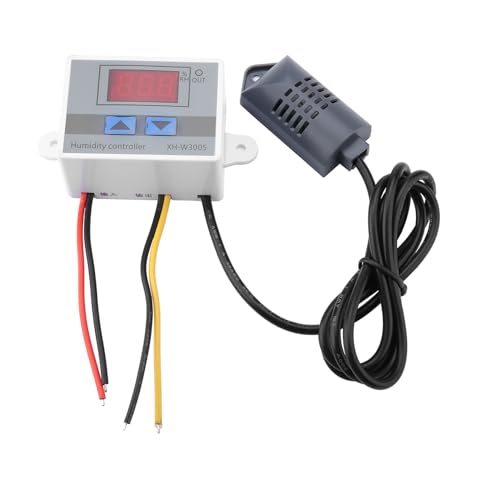 Hilitand digital humidity controller with LED display, button settings, and 12V single-stage hygrometer module