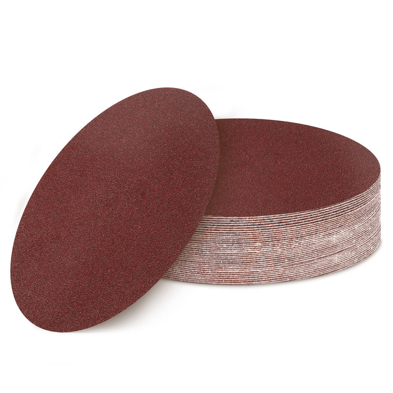 180 mm Sandpaper 80 Grit, Pack of 30 180 mm Sanding Discs, 7 Inch Sanding Sheets for Longneck Sanders Drywall (without Holes)