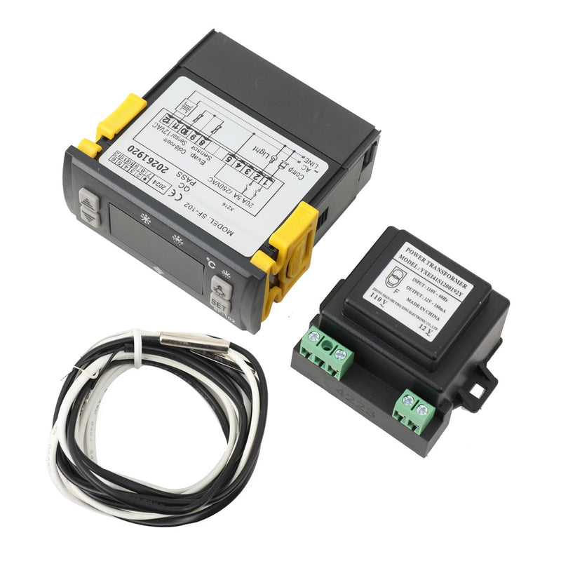 [Australia - AusPower] - Electronic Temperature Controller SF-102 Digital Display Freezer Thermostat Regulator 110V an Evaporator Fan Controller Defrost Heating Wire Controlle 