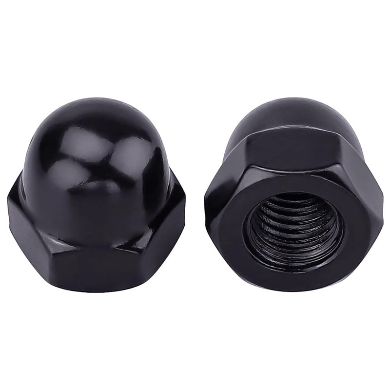 [Australia - AusPower] - M8-1.25 Hex Head Acorn Cap Nuts, 304 Stainless Steel 18-8 Hexagon Head Acorn Dome Cap Nuts, Black Oxide Finish, Hex Drive, 10 PCS M8-1.25 