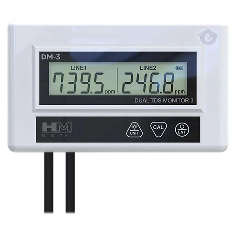 [Australia - AusPower] - DM-3 Commercial Inline Dual TDS/EC Monitor Meter, Upgraded DM-2 DM-2EC, with Two 1/4 tee 