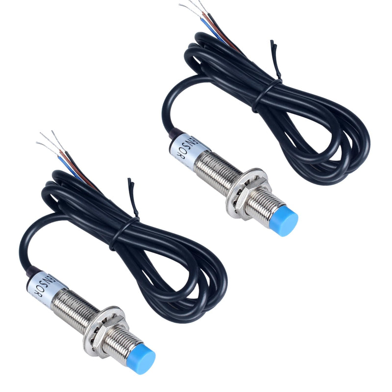 [Australia - AusPower] - 2Pcs M12 Proximity Switch Inductive Proximity Sensor Detection Switch Approach Sensor Switch PNP NO DC 6V-36V 4mm Detecting Distance JJ12A3-4-Z/BY PNP-NO 2Pcs 