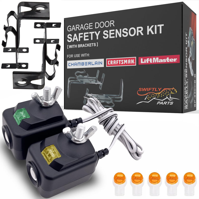 Garage Door Sensor Replacement for LiftMaster Chamberlain Craftsman, Replaces 41A5034, 820CB, G801CB-P, 801CB, 41A5266-1, 041-0136, Safety Sensor Kit with Brackets