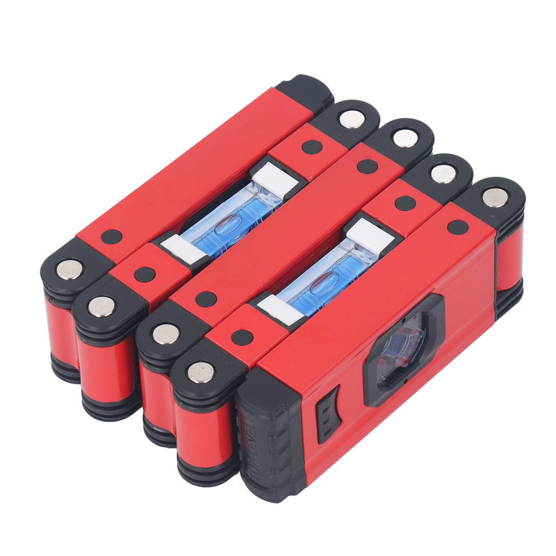 [Australia - AusPower] - 28 Inch Foldable Level Ruler, High Accuracy Leveler Tool for Pipes Stairs and Corners, Adjustable Folding Design, Small Level for Easy Storage 