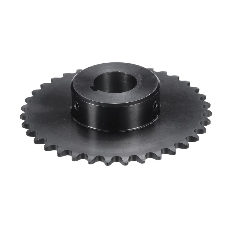 [Australia - AusPower] - uxcell #35 Chain Roller Sprocket B Type, 1" Bore 36 Tooth Single Strand Chain Sprocket, Carbon Steel, Keyway with Set Screws 