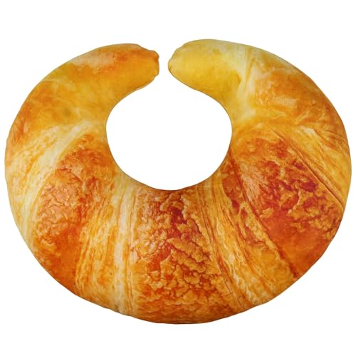 Goetland Croissant Pillow U Shpae Neck Pillow Bread Pillow Sofa Cushion Back Cushion for Kids Traveling Living Room Home Decor