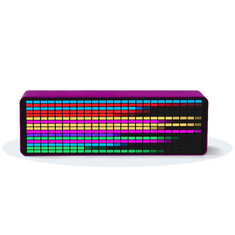 [Australia - AusPower] - Music Spectrum Display, 16x24 384 RGB LED Display, 20 Dynamic & 7 Color Effects - Precise Sound Level Meter for Musicians and Audio Enthusiasts, Support Audible Cable Control 