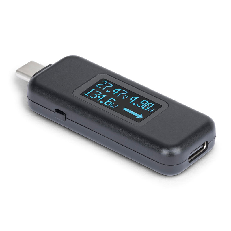 [Australia - AusPower] - StarTech.com USB-C Power Tester, Digital Multimeter, Bi-Directional Voltage and Current Meter, 240W PD EPR, Cable/Port Tester 
