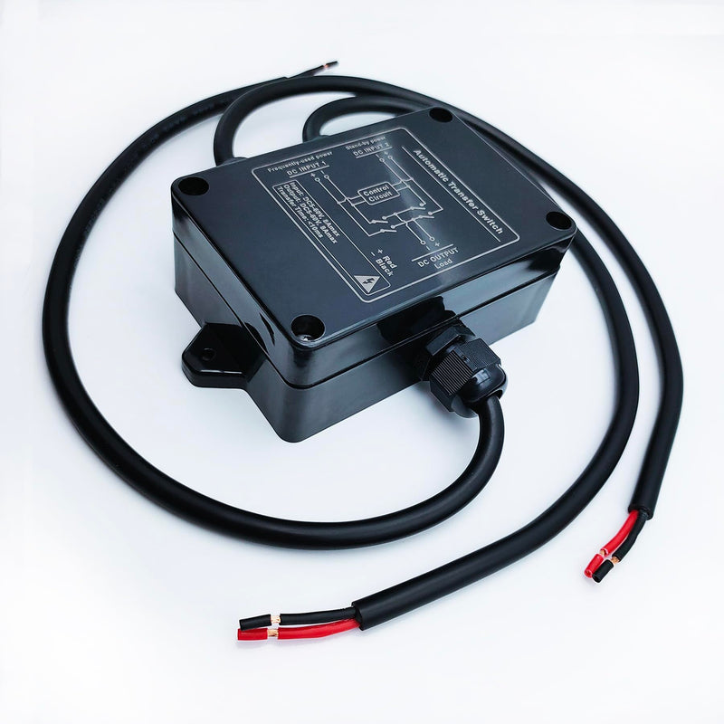 Automatic Transfer Switch DC 60V 5A ATS Auto Transfer Switch,Generator Transfer Switch for RV Camping,Surveillance System,Refrigerator.(DC Double Switching Dual power switch DC