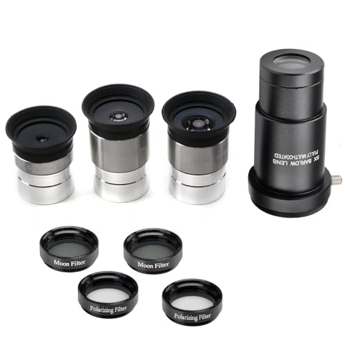 1.25-Inch Telescope Eyepiece Set with Barlow and Filters Astronomy Eyepiece Set