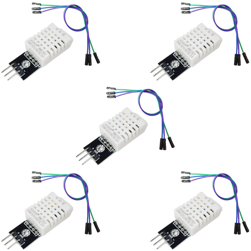[Australia - AusPower] - DHT22 Temperature and Humidity Sensor Module for Arduino, ESP32, Raspberry Pi, 5 Pieces 