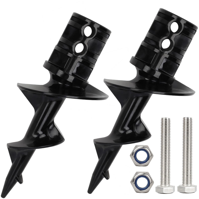 [Australia - AusPower] - MATINA Dock Auger for Aluminum Dock Post, Sand Anchor for Boat, Sand Auger for Making Floating Dock Hardware with Stainless Steel Bolts and Nuts for 2" O.D. Tubing Anchor or Dock Post, 2 Pack 