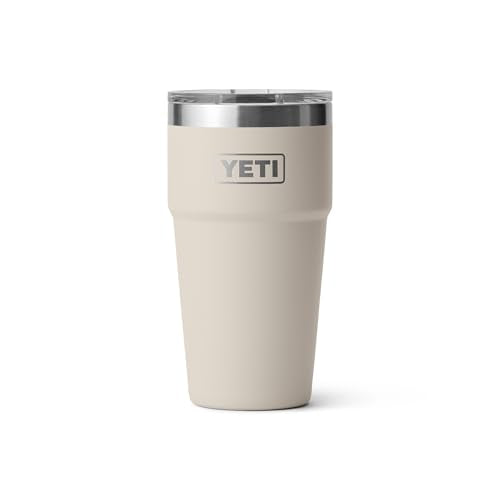 YETI Rambler 20 oz Stackable Tumbler, Stainless Steel, Vacuum Insulated with MagSlider Lid Cape Taupe