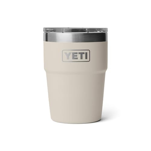 YETI Rambler 16 oz Stackable Tumbler, Vacuum Insulated, Stainless Steel with MagSlider Lid Cape Taupe