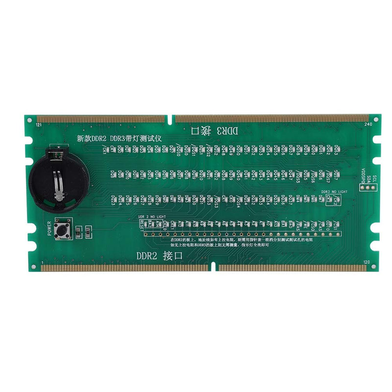 [Australia - AusPower] - 2 in 1 Desktop Motherboard Tester, DDR2/DDR3 Portable Test Card with Light Tester, High Hardness Tester Board Multifunctional Durability for Desktop Computer 