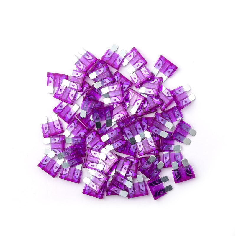 [Australia - AusPower] - 100Pcs 3 Amp Fuses Stanbdard Fuse, 3A Car Fuse Blade for Automotive, Truck, Boat, Motorcycle 3A × 100pcs 