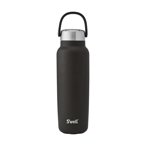 S'well Recycled Stainless Steel Explorer with Insulated Lid and Handle, 40oz, Onyx, Triple Layered Vacuum Insulated Containers Keeps Drinks Cold for 54 Hours and Hot for 12 40 Ounces