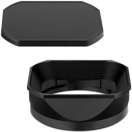 Haoge Metal Square Lens Hood for Fujifilm Fujinon Fuji XF 16-50mm F2.8-4.8 R LM WR & XF33mm F1.4 R LM WR,XF 23mm f/1.4 R LM WR Lens Replaces LH-XF23 II/2 Hood with a Hood Cap on X-T5 X-T4 XT50 Camera