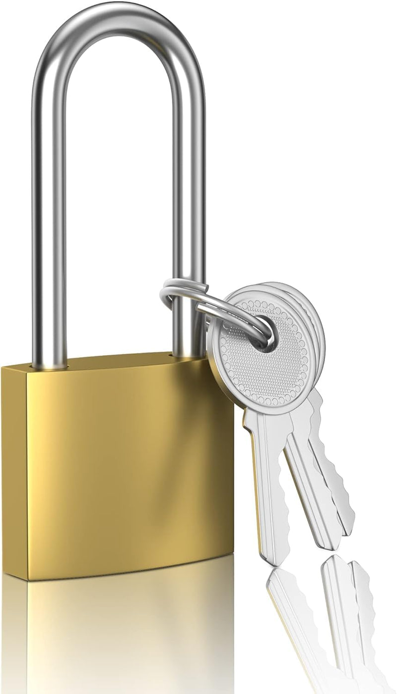 [Australia - AusPower] - Key Locks, Shackle Length 2.63in, Long Shackle Padlocks with Keys, Gym Locker Padlocks, High Security Padlock, for Indoor, Gate, Garage 1Pack 2.63in 