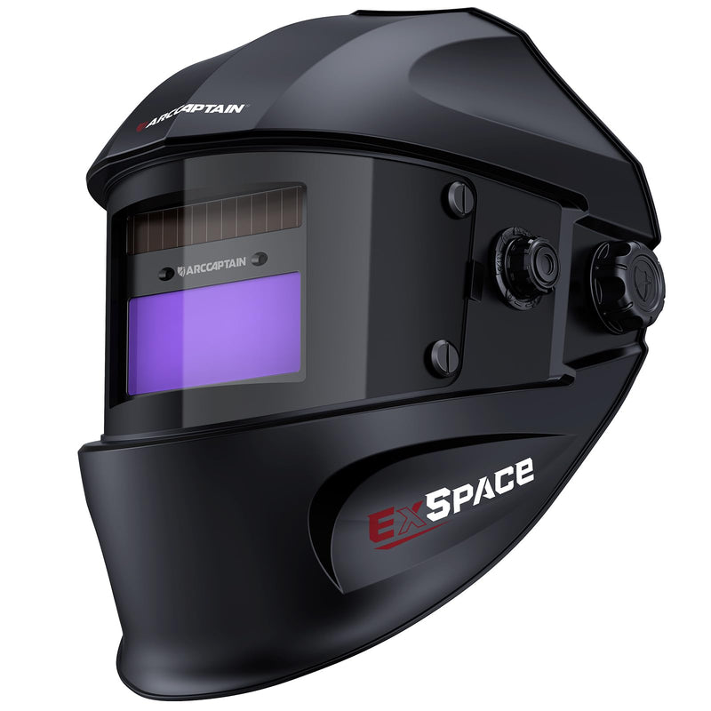 ARCCAPTAIN True Color Auto Darkening Welding Helmet with Upgraded Arc Sensor, 1/1/1/1 Top Optical Clarity Solar Power Welding Hood, 1/25000s Response Time, 4/9-13 for TIG MIG ARC Welding Mask