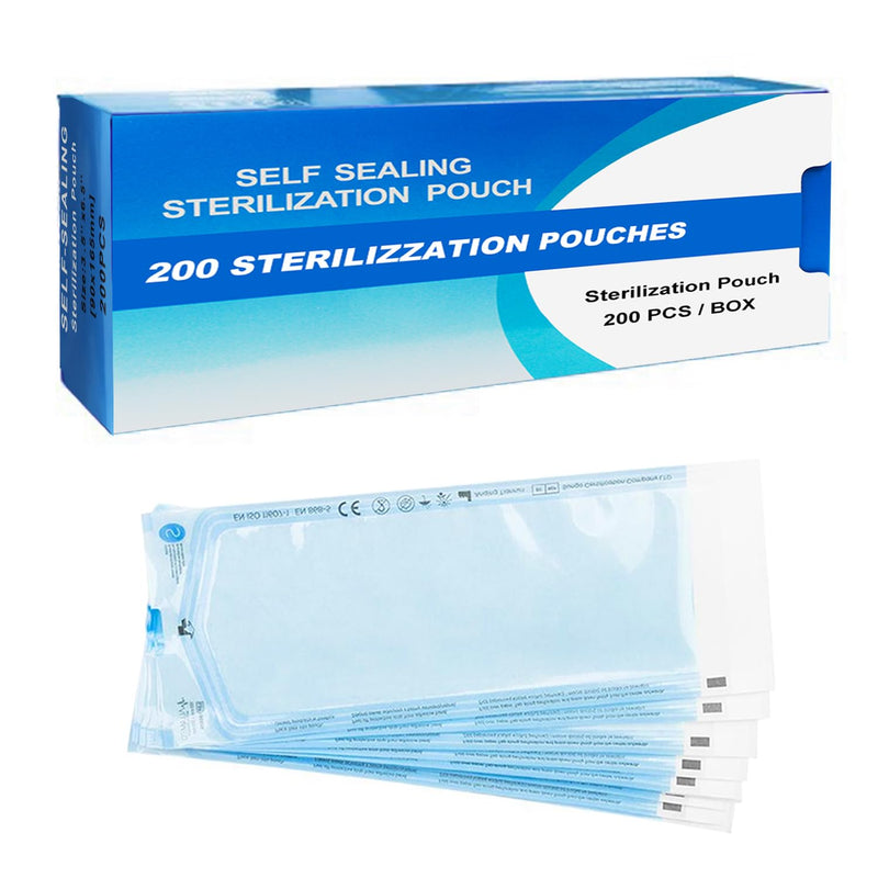WARRIOR Sterilization Bags, Sterilization Bags, 200 Pieces, Autoclave Bags, Self Sterilization Bags, Self Sealing Sterilization Bag (135 x 280 mm) 135 x 280 mm