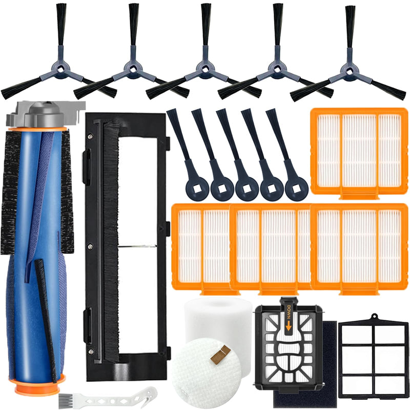 [Australia - AusPower] - Replacement Parts for Shark AI AV2511AE AV2501S AV2610WA AV2501AE RV2502AE RV2610WA AV2510AOUS AV2510SOUS RV2610WD 2-In-1 AI Ultra Robot Vacuum Cleaner,Main Brush, HEPA Filter, Foam Filter,Side Brush AI KIT(1+5+5+4) 