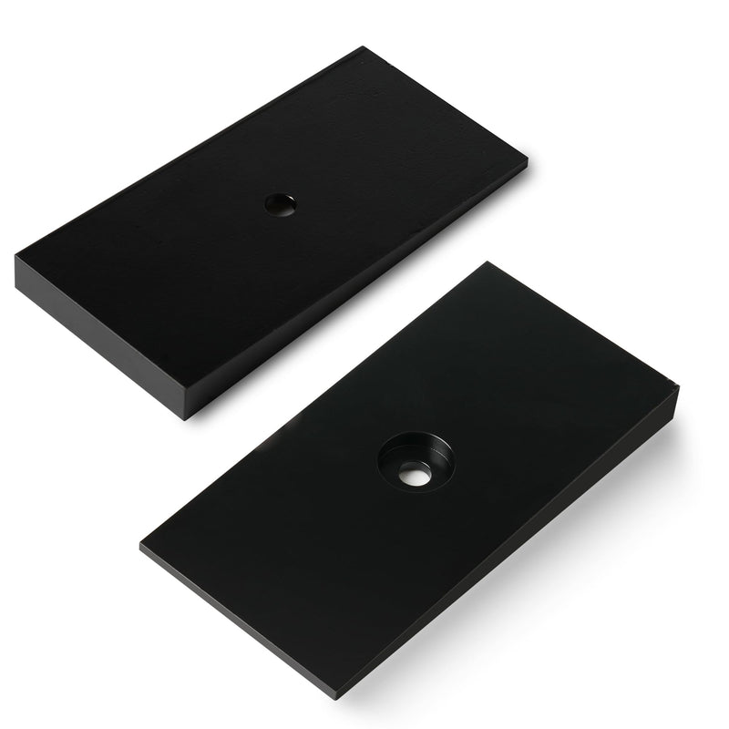 2.5" Wide 4° Degree Steel Leaf Spring Shims 800061 2PCS (Black) Black