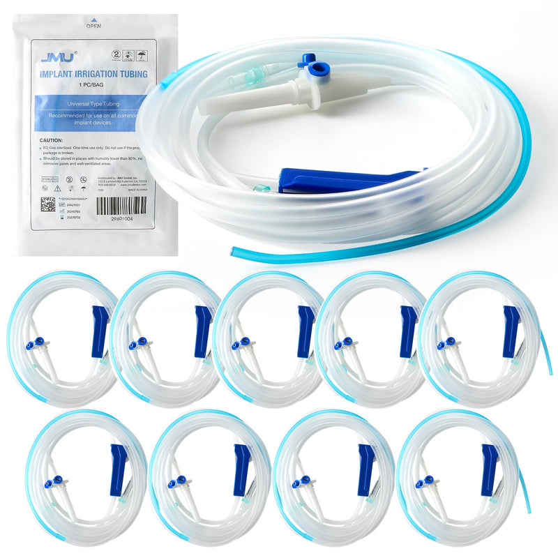 [Australia - AusPower] - JMU 10PCS Dental Implant Irrigation Tubing, Universal Type Tubing, EO Gas Sterilized, Individually Packed 10 