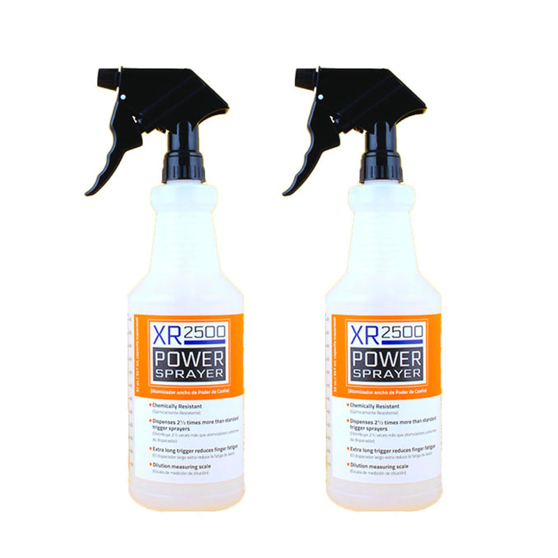 [Australia - AusPower] - Power Spray Bottles with High Output and Dilution Scale, Fully Adjustable and Chemically Resistant, 32oz, 2-Pack 32 oz (2 Pack) 