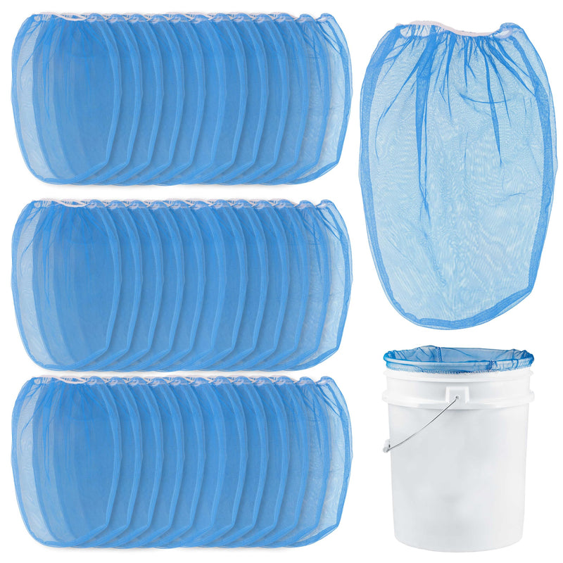 Master Elite 5 Gallon Paint & Liquid Strainer Filter Bag with Pure Blue Fine Nylon Mesh, Pack of 36 - Used in 5 Gallon Buckets, Disposable Filtering Bag, Elastic Top Opening - Hydroponics, Gardening 3