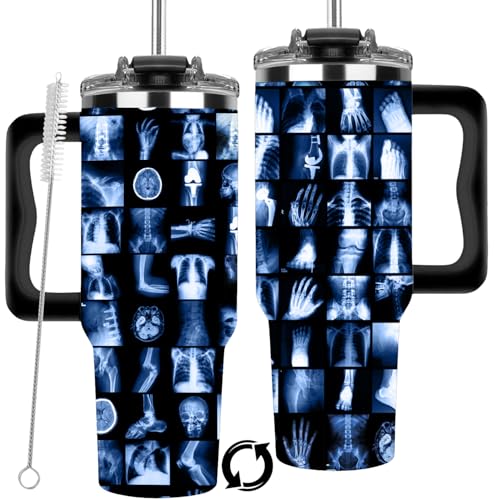 4LIEUBASMI 40 Oz Tumbler Radiology Assistant Radiologist, Xray Tech Gift, Medical Tech Assistant Mug, RDMS Coffee Mug, Bulk Xray Gifts for Women X-ray