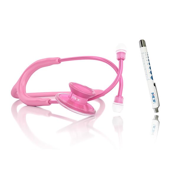 [Australia - AusPower] - MDF Instruments Acoustica Lightweight Stethoscope for Doctors, Nurses, Students + LUMiNiX Medical Professional Penlight 