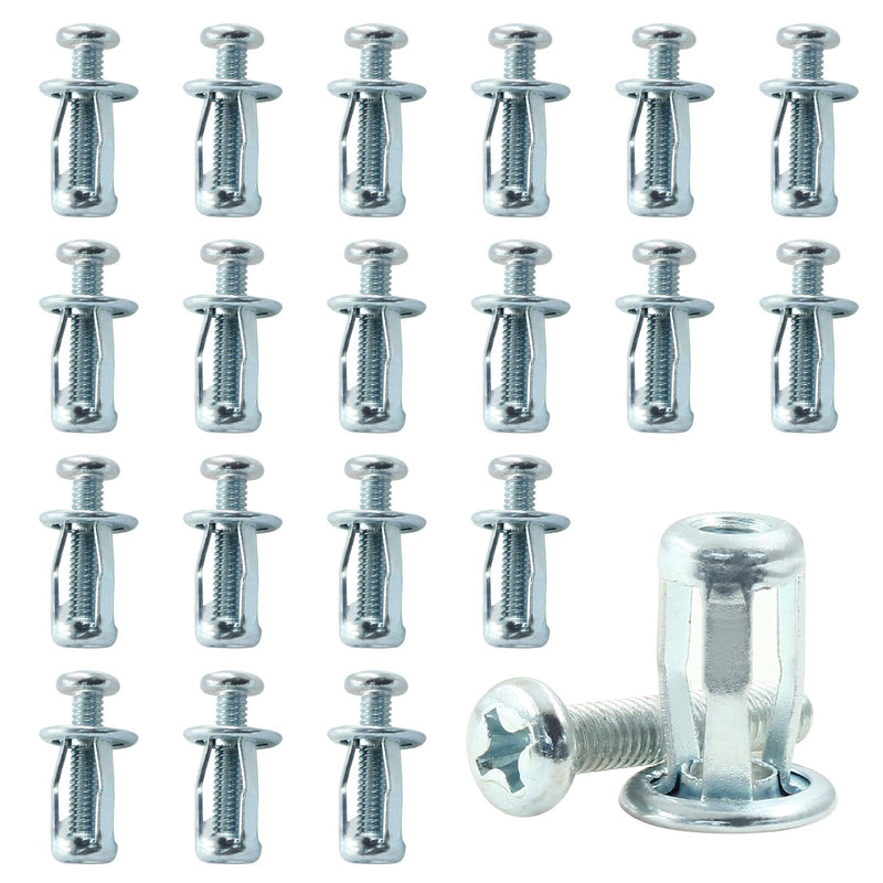 [Australia - AusPower] - 20 Pcs Hollow Door Anchors, M4 x 20 Hollow Metal Cavity Fixing Hollow Wall Anchors, Extra Short Hollow Wall Anchors for Aluminium cladding Sheet Steel Pipe, Iron Sheet, Hollow Plastic Sheet M4*20 