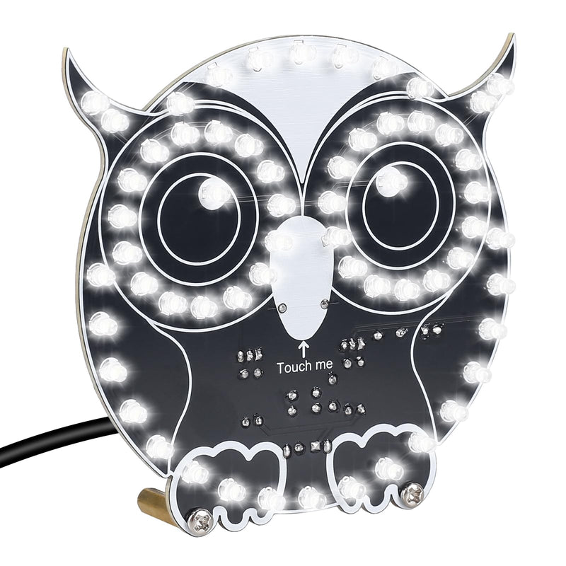 DONGKER Soldering Kit, Owl Shape LED Light Soldering Exercise Kit, DIY Electronic Kits for Beginners, Teaching and Learning Training, DIY Soldering Project LED Lamps Kit with Touch Control, for STEM Fans