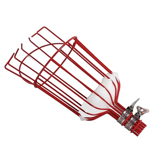 GLOGLOW red detachable fruit picker basket for 3cm diameter picker pole