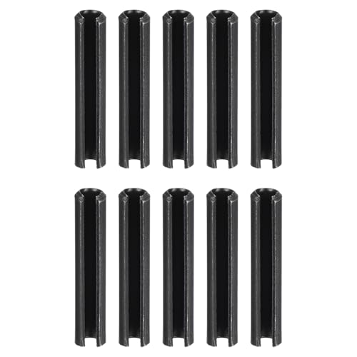 uxcell 50-piece black carbon steel slotted spring pin assortment, 3/32 x 1/2 inch split expansion roll pins