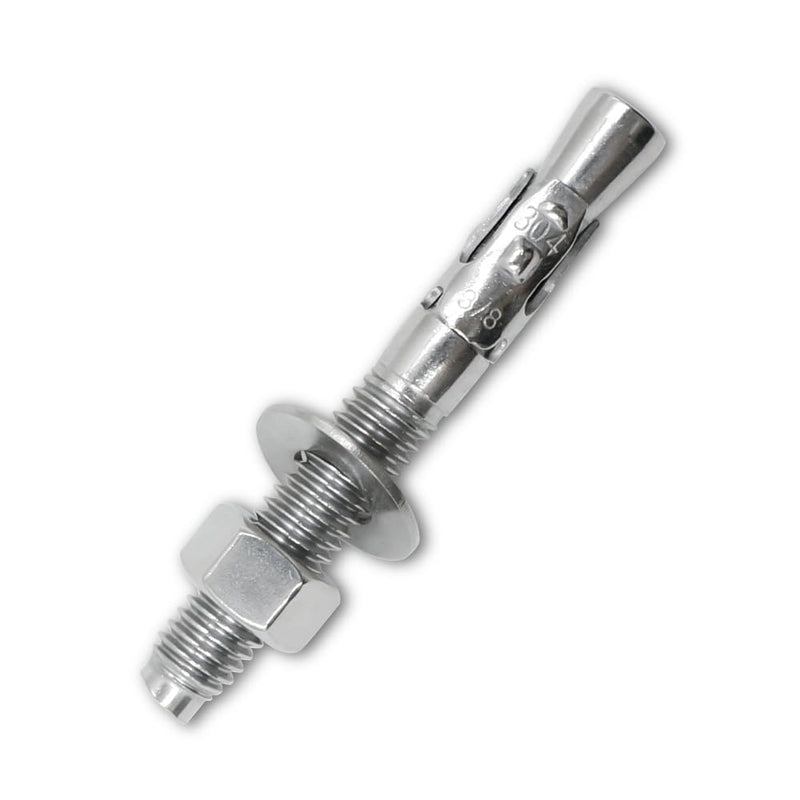 [Australia - AusPower] - 3/8"x3" Wedge Anchor for Concrete and Cement, Stainless Steel Screw Bolt Expansion Fastener for Industrial, Heavy Duty Wall Anchor, 8 pcs 3/8"x3" 