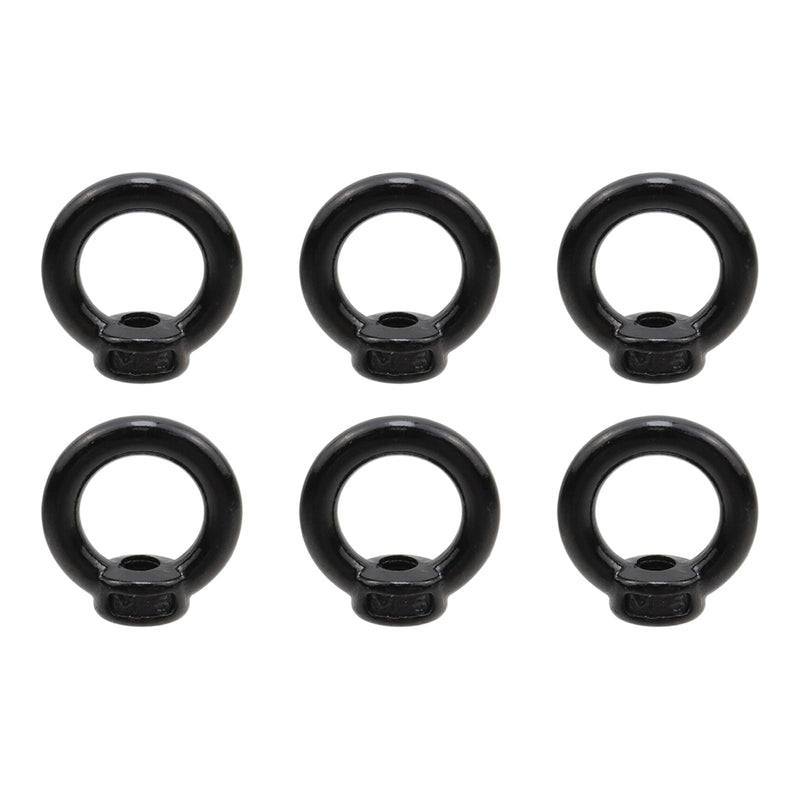 [Australia - AusPower] - 6Pcs Stainless Steel Lifting Eye Nut M5 Metric Ring Shape Lifting Eye Nut Ring Eye Bolts Threaded Nut Fastener M5 Lifting Eye Nut 