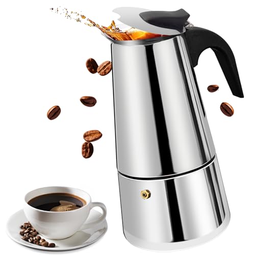 2 Cup 100ml Stainless Steel Moka Pot Stovetop Espresso Maker 2 Cup 100ml