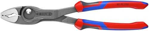 KNIPEX TwinGrip 10-inch pliers with comfort grip handles, adjustable jaws, and metal locking mechanism