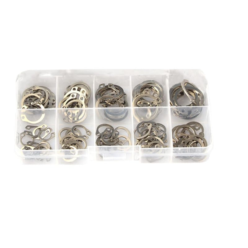 ULTECHNOVO external retaining ring snap circlip fastener set, 100-piece assortment